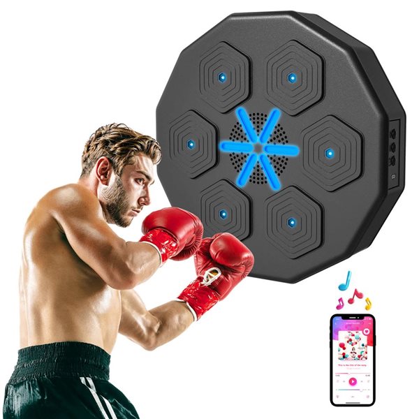 Soozier Musical Boxing Machine w/ Gloves and Bluetooth Connection