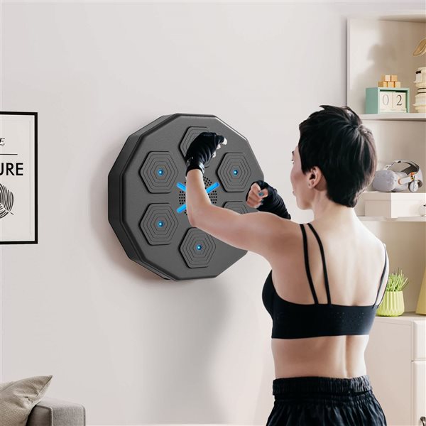 Soozier Musical Boxing Machine w/ Gloves and Bluetooth Connection