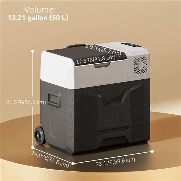 Outsunny 50 Liter 12/24V Portable Freezer