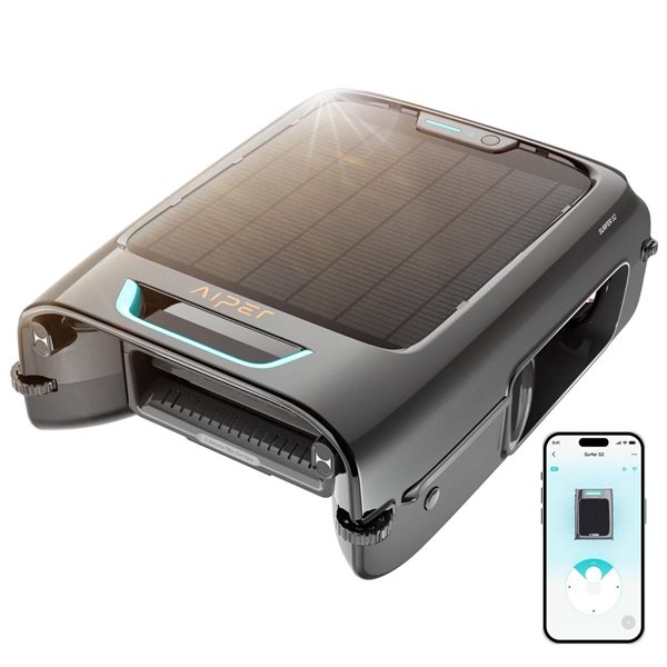 Aiper EcoSurfer S2 Solar-Powered Automatic Robotic Pool Skimmer w/ APP Support + Smart Obstacle Avoidance