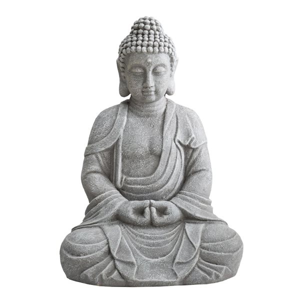 Sunjoy Shannon Buddha Garden Statue - Grey