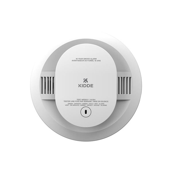 Detecteur de fumee alimente par pile de kidde 2 pqt 83031452