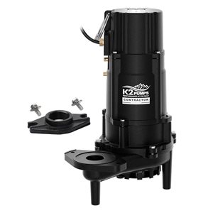 Pompe d'effluent Contractor Series K2 PUMPS 1 HP 230 V en fonte