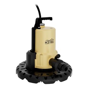 Pompe automatique pour couverture de piscine K2 PUMPS 1/4 HP 115 V en thermoplastique