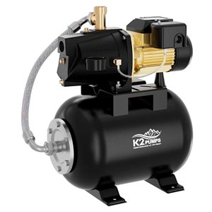 K2 PUMPS 1/2-HP 115-Volt Cast Iron Shallow Well Jet Pump w/ 6-gal Tank