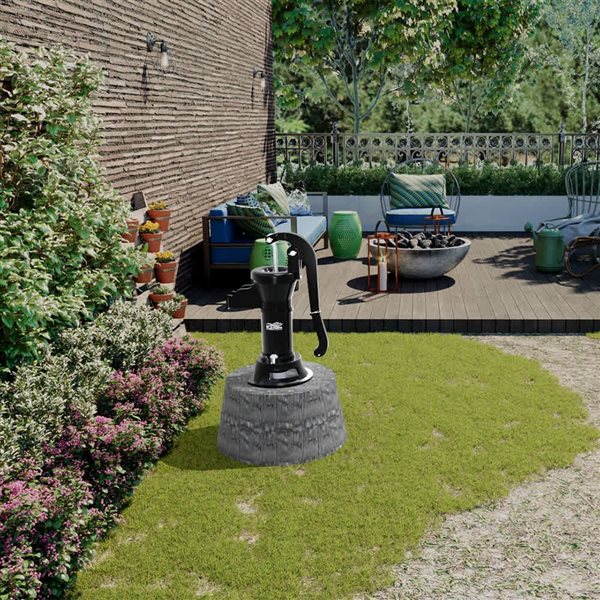 K2 PUMPS Cast-Iron Manual Black Pitcher Pump