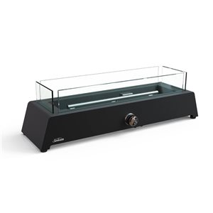 Sunbeam Bolt 40,000 BTU 28 W x 8-in H Black Steel/Glass Liquid Propane Gaz Tabletop Fire Pit