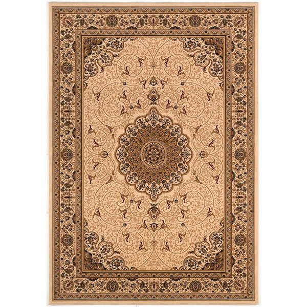 Rug Branch 3 x 7-ft Modern Majestic Indoor Runner Rug - Cream