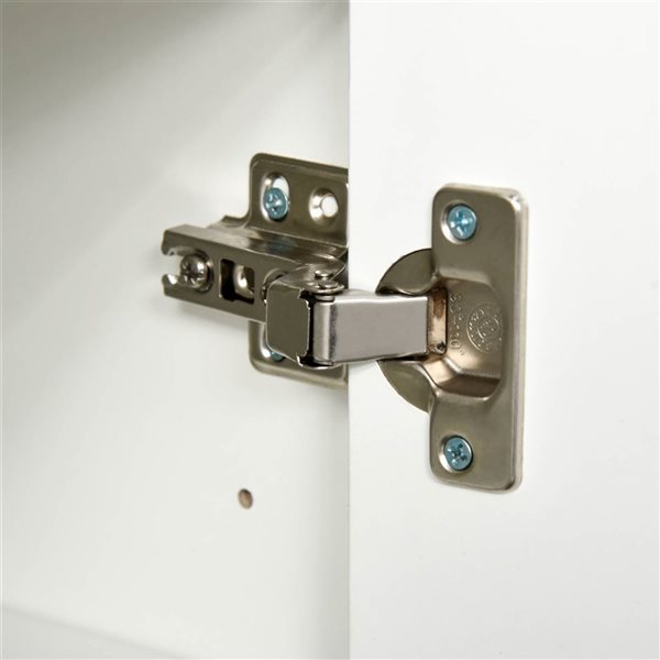 HOMCOM 31-in W White Particleboard Freestanding High Gloss Buffet Sideboard w/ Drawers