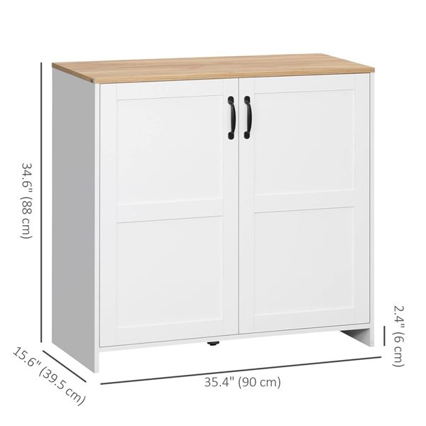 HOMCOM 34.5-in W Particleboard Freestanding Storage Cabinet