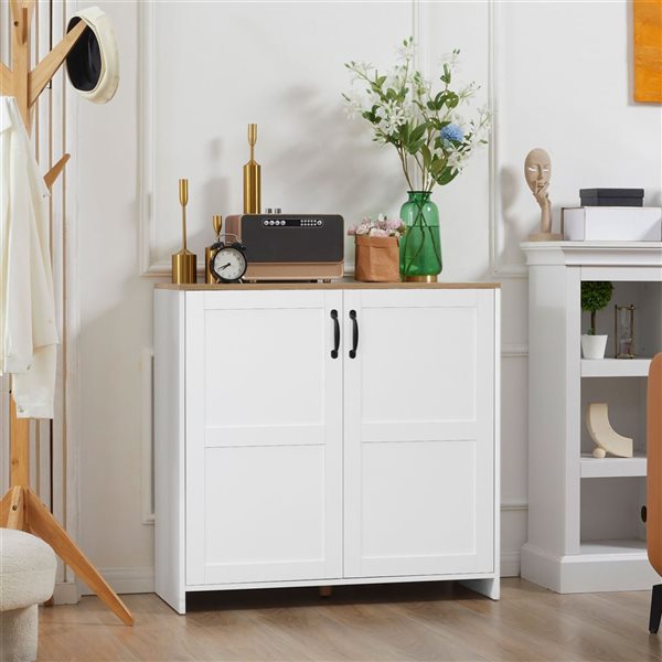 HOMCOM 34.5-in W Particleboard Freestanding Storage Cabinet