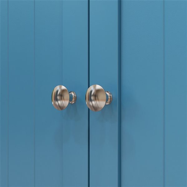 HOMCOM Blue 12 D x 41 H x 24-in W Composite Modern Kitchen Pantry Cabinet w/ 5-Tier Shelving