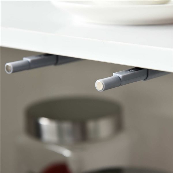 HOMCOM 46-in W Grey Particleboard Freestanding Sideboard w/ Push-Open Drawers