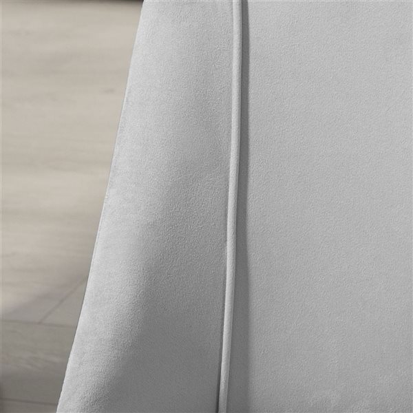 HOMCOM Set of 6 Grey Velvet Upholstered Dining Chairs