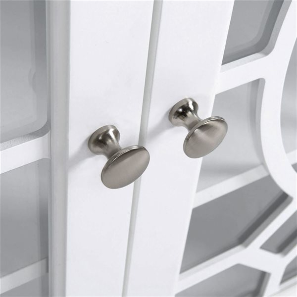 HOMCOM 30-in W MDF Freestanding Sideboard Display Cabinet w/ 2 Glass Doors and Adjustable Shelves