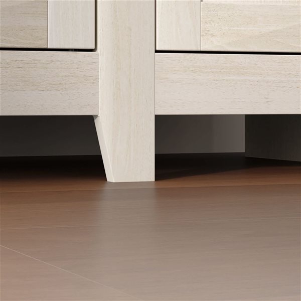 HOMCOM 47-in W White Wood Grain Particleboard Freestanding Sideboard w/ Adjustable Shelves and Doors