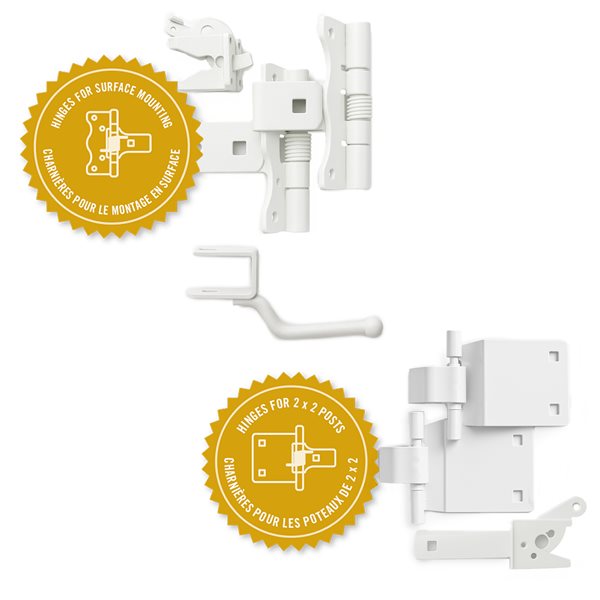 Nuvo Iron Tiger Eye 33 W x 68-in H White Galvanized Steel Self-Closing Fence Gate