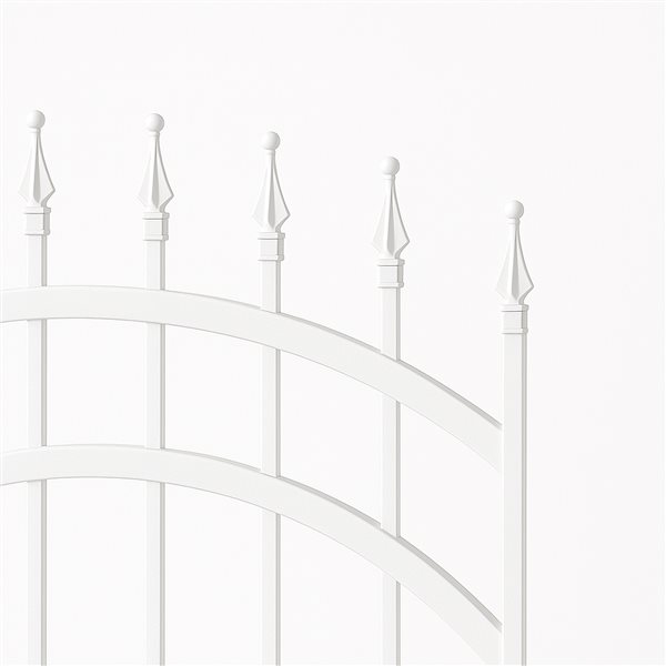 Nuvo Iron Tiger Eye 33 W x 68-in H White Galvanized Steel Self-Closing Fence Gate