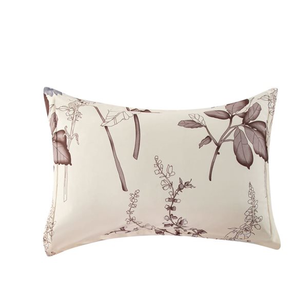 Marina Decoration 3-Piece Blue Chrysanthemum Floral Printed Queen Bed Comforter Set