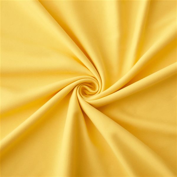 Marina Decoration 4-Piece 600-Thread Cotton/Polyester Queen Bed Sheet Set - Solid Yellow
