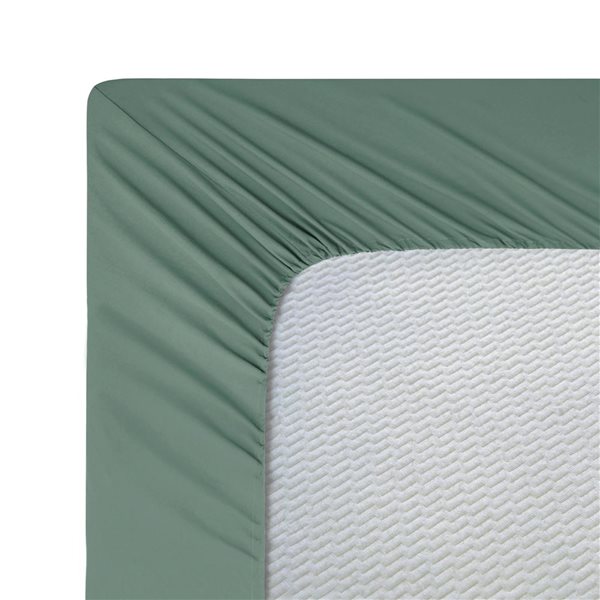 Marina Decoration 6-Piece Bamboo/Polyester Queen Bed Sheet Set - Solid Green