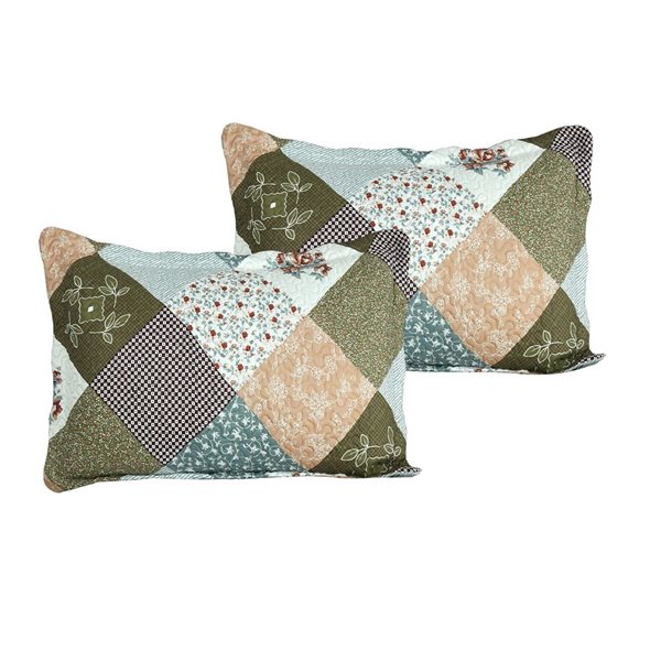 Marina Decoration Floral Plaid Pattern Embossed Solid Pinsonic Queen Bed Soft Quilt Set