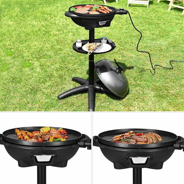 Costway 1350W Outdoor Electric Grill with 4 Temperature Settings