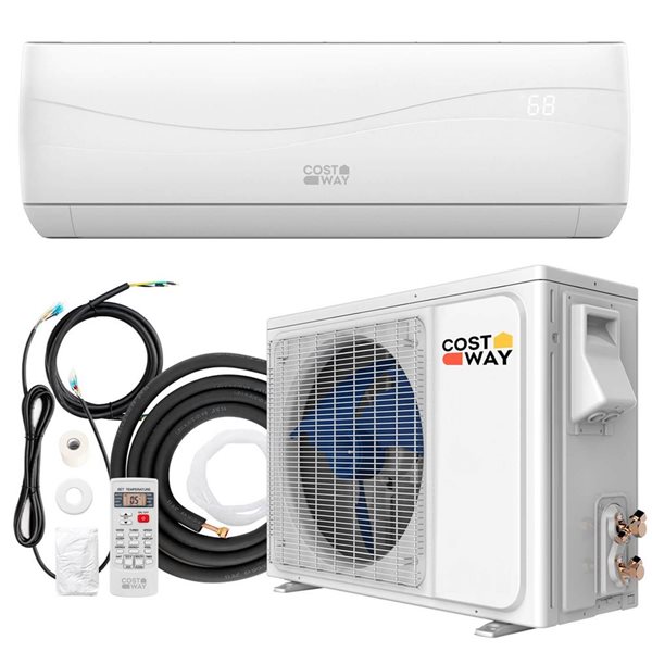 Mini Rona Costway 12,000-BTU 115 V Wall-Mounted Mini Split Air Conditioner ...