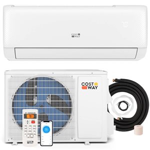 Costway 12,000-BTU White Wifi Enabled Mini Split Inverter Air Conditioner