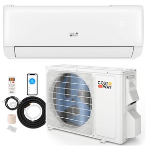 Costway 9,100-BTU White Wifi-Enabled Mini Split Inverter Air Conditioner