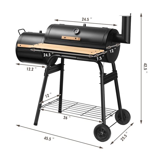Costway Outdoor Steel Charcoal Barbecue
