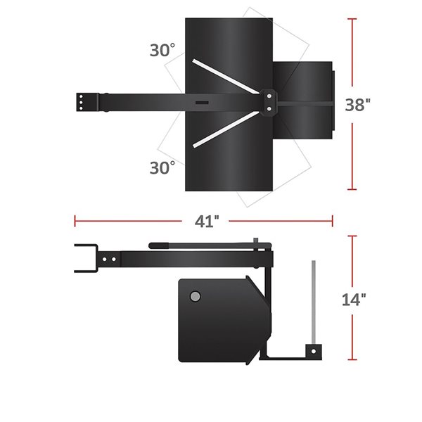 Brinly 38-in Sleeve Hitch Box Scraper