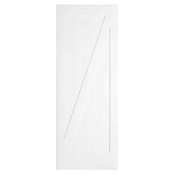 Garson 2-Pack 36 x 84 x 1-3/8-in White Primed Z Style MDF Sliding Barn Door