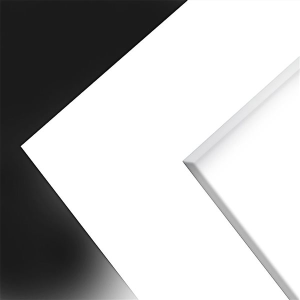 Porte de grange coulissante Garson en MDF blanc apprêté de style K 36 x 84 x 1 3/8 po