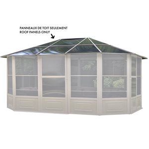 Gazebo Penguin Model 41215 Set of Polycarbonate Roof Panels Compatible w/ Florence Solariums or 12-ft Metal Gazebo