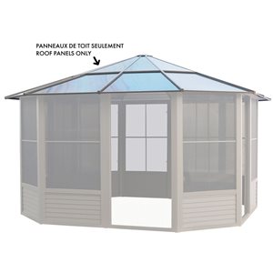 Gazebo Penguin Model 41212 Set of Polycarbonate Roof Panels Compatible w/ Florence Solariums or 12-ft Metal Gazebo