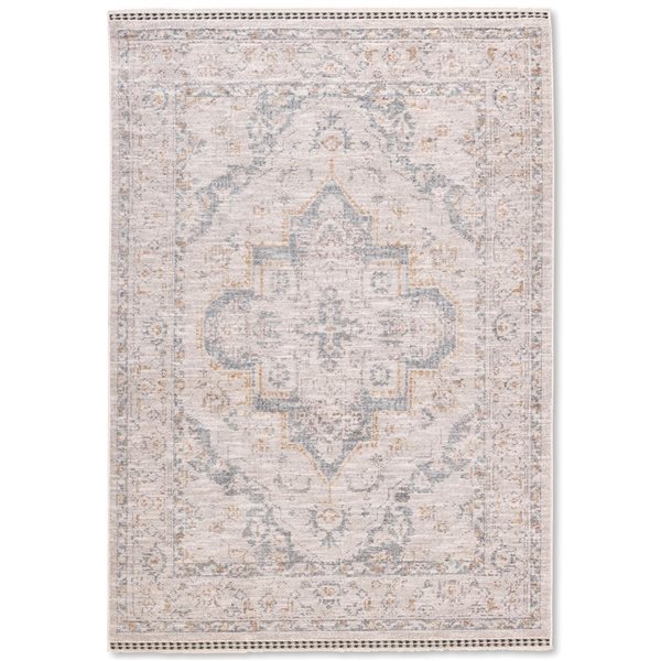 Erbanica Serene Heriz 8 W x 10-ft L Rectangular Pale Blue Indoor Area Rug