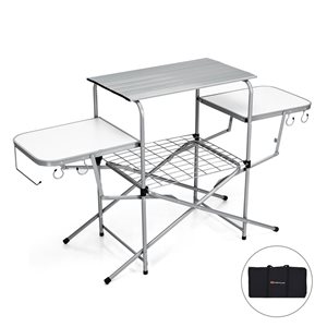 Costway Foldable Camping Kitchen BBQ Grilling Table