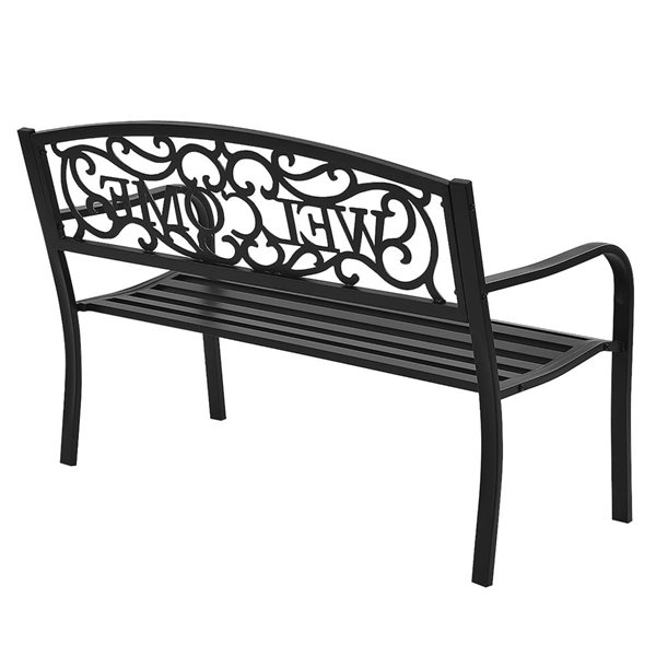 Costway Steel Garden Bench - Black
