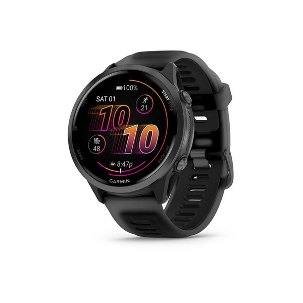 Garmin Forerunner 570 GPS Smartwatch 47-mm - Slate Grey Aluminum Bezel and Translucent Black/Black Band