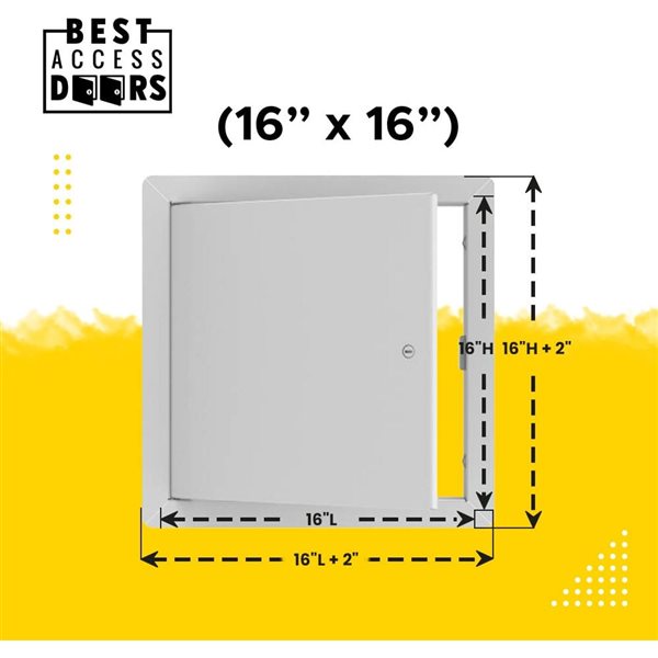 Best Access Doors 16 x 16-in Aluminum Insulated Access Panel w/ Neoprene Gasket 
