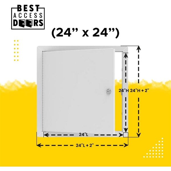 Best Access Doors 24 x 24-in Metal Medium Security Drywall Access Panel
