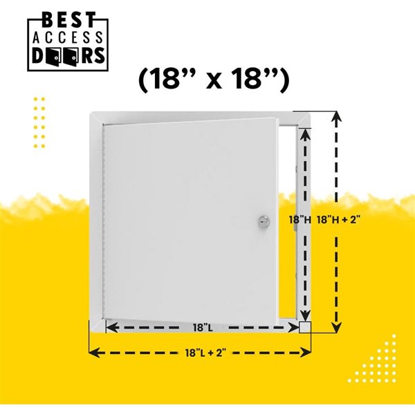 Best Access Doors 18 x 18-in Metal Medium Security Drywall Access Panel
