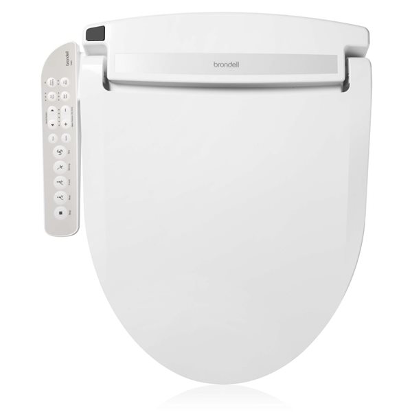 Siège de toilette allongé de luxe avec bidet et télécommande Brondell