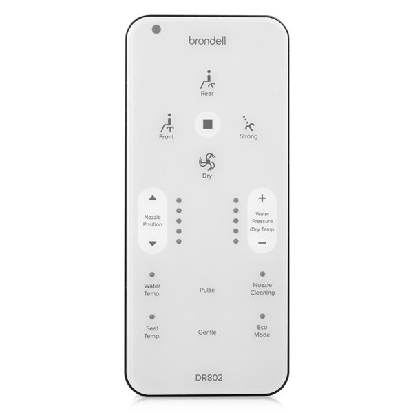 Brondell Swash DR802 Advanced Bidet Toilet Seat w/ Remote Control - Round