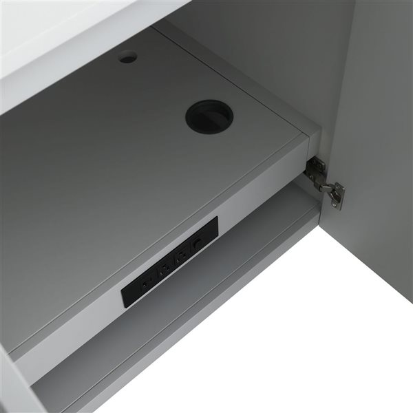 GEF Colt 42-in Freestanding Vanity w/ Engineered Calcutta Marble Countertop - Hampton Grey