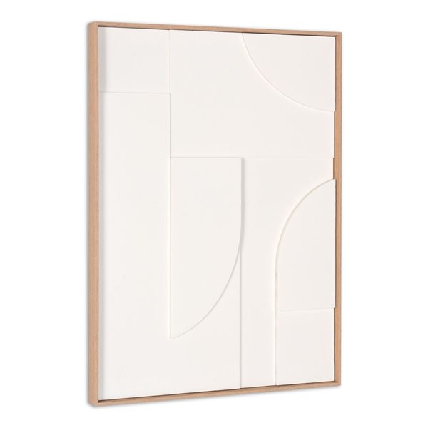 Gild Design House Sonata I 22 x 30-in Cream Modern Abstract Geometric Pattern Shadow Box