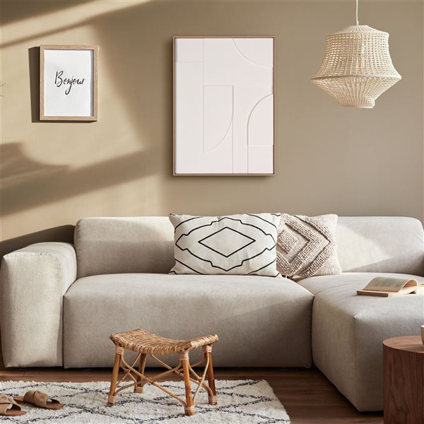 Gild Design House Sonata I 22 x 30-in Cream Modern Abstract Geometric Pattern Shadow Box