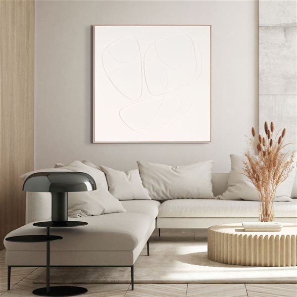 Gild Design House Divine II 40 x 40-in White Abstract Overlapping Shapes Shadow Box