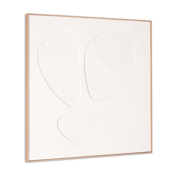 Gild Design House Divine II 40 x 40-in White Abstract Overlapping Shapes Shadow Box
